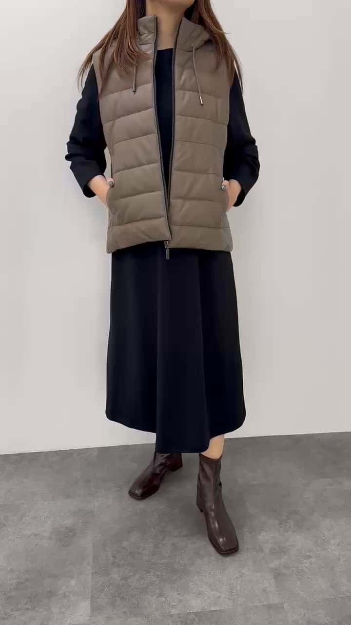 新品　本革コート　ダウンベストセット　ブラック　元町ゼラール 元町ゼラールのダウンベスト付ラムレザーコートはどうでしょう