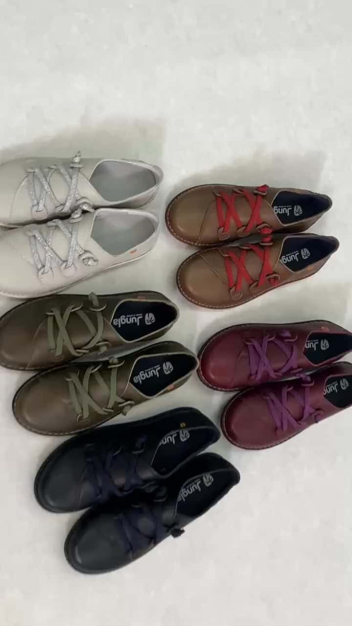 ジャングラ ＜スペイン製＞ 着脱簡単 牛革レースアップシューズ