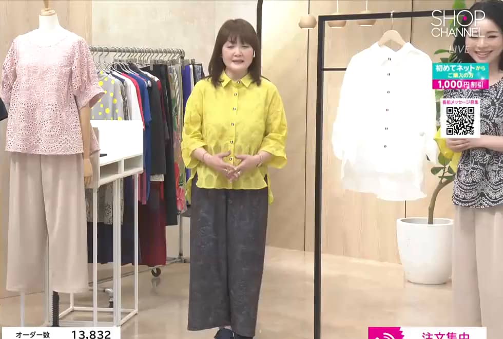 コイビトミサキ 立体ドット 軽やかシアー ブラウス- ショップチャンネル