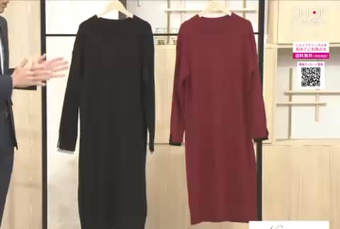 ナチュラム カシミヤ100％ 贅沢シルエットの ニットワンピース