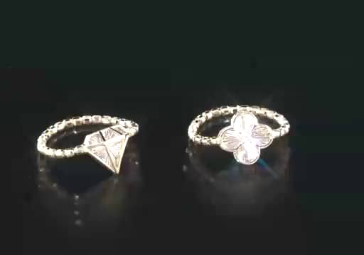 煌香 18K レインボーカット ダイヤモンドアクセント フレキシブル