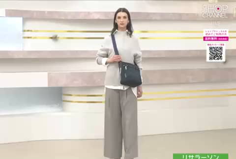 リサ・ラーソン 軽量・はっ水 スケッチねこたち 縦型ショルダーバッグ