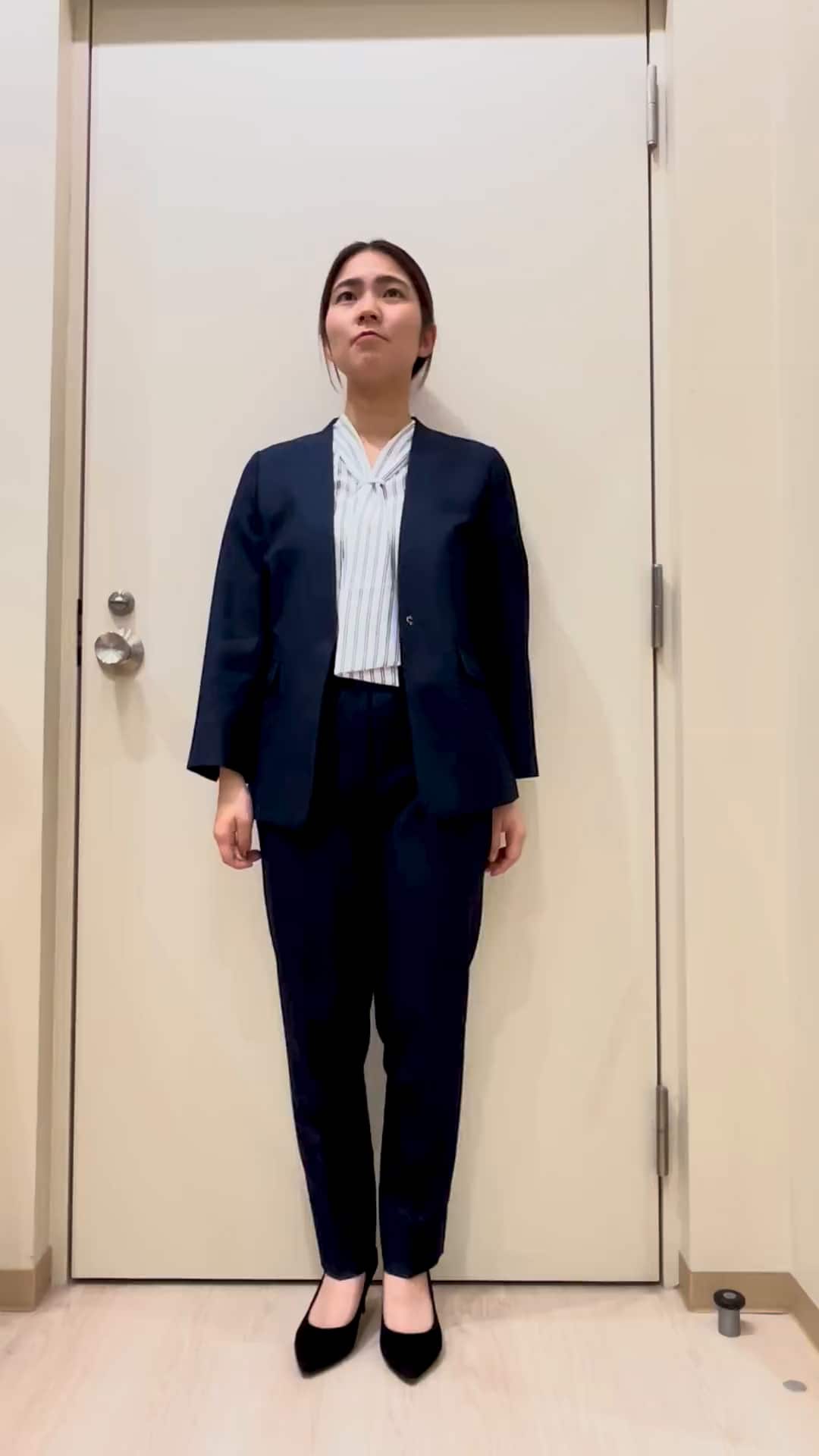 レディース ORIHICA CLASSY. ダークネイビー パンツスーツ S