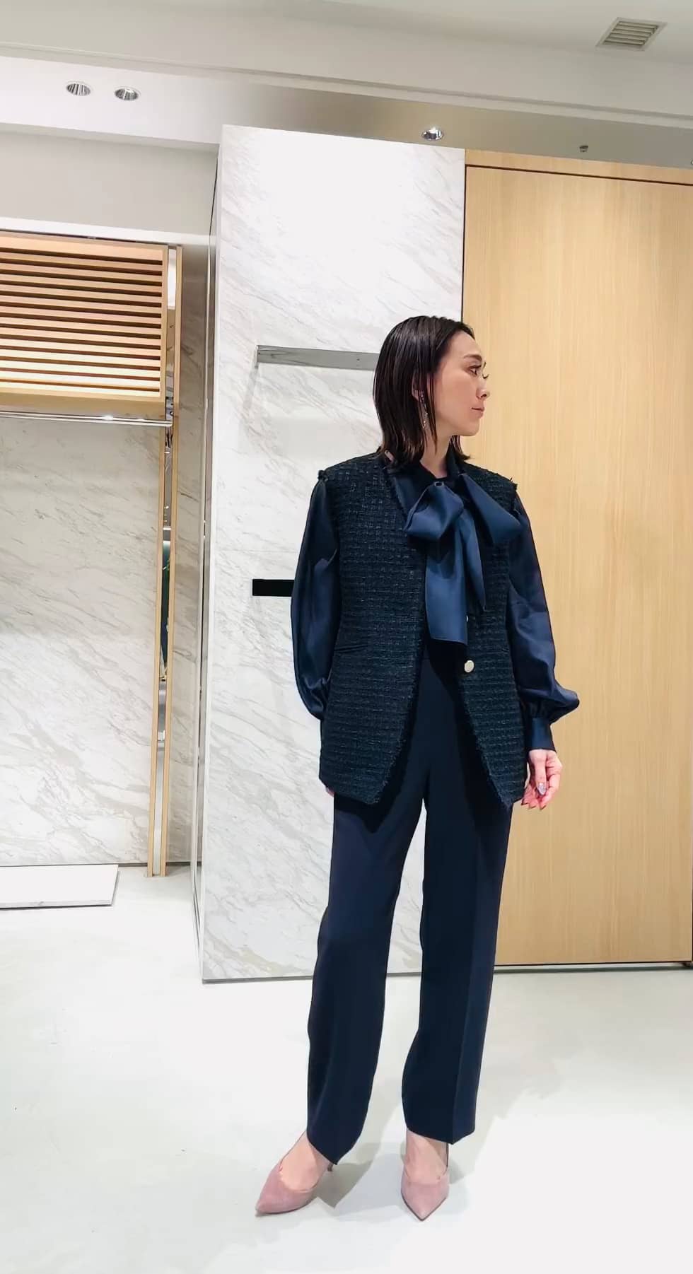 アナイ　セットアップ　スーツ　ジャケット　ネイビー　セレモニー STAFF STYLING|ANAYI OFFICIAL ONLINE STORE｜アナイ 公式サイト