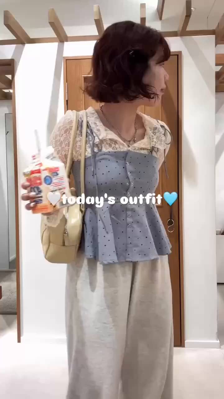 ドット&チェック】ペプラムキャミビスチェ | Kastane(カスタネ