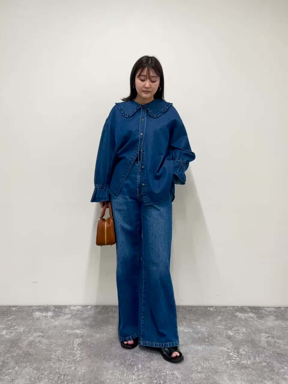 FRセンタープレスセミワイドデニムパンツ FRセンタープレスセミワイドデニムパンツ | FREDY & GLOSTER