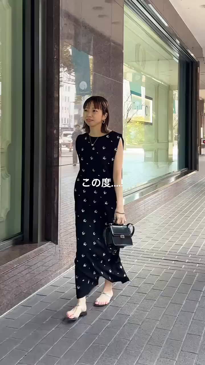 iristagramuuコラボ】ショルダータック刺繍ワンピース | LOUNGEDRESS