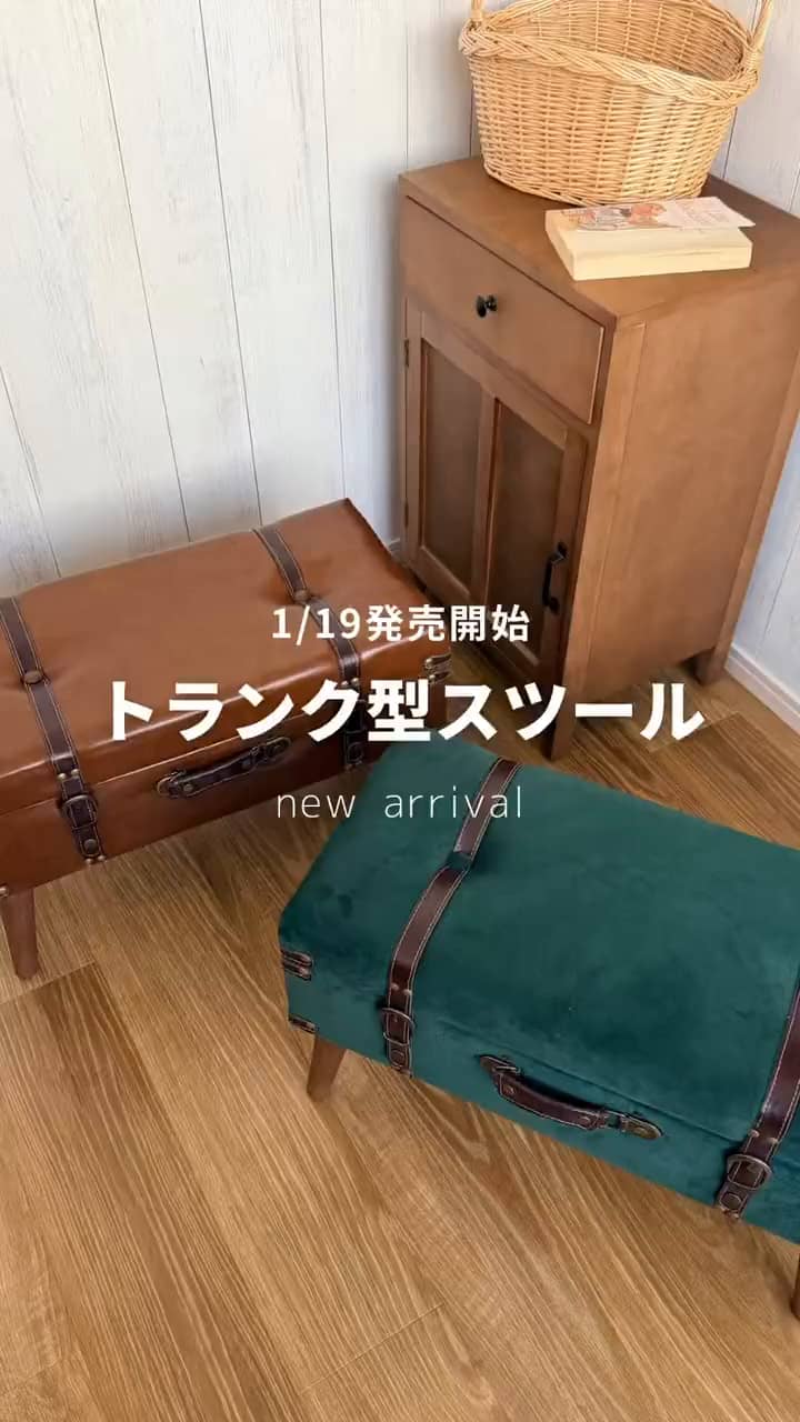 WEB限定商品》トランク型脚付き収納スツール | salut!(サリュ)ライフ