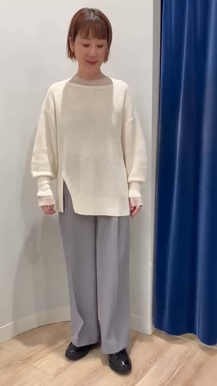 片畦前スリットプルオーバー　ベビーピンク 手洗い可能》片畦前スリットプルオーバー | NOLLEY'S(ノーリーズ