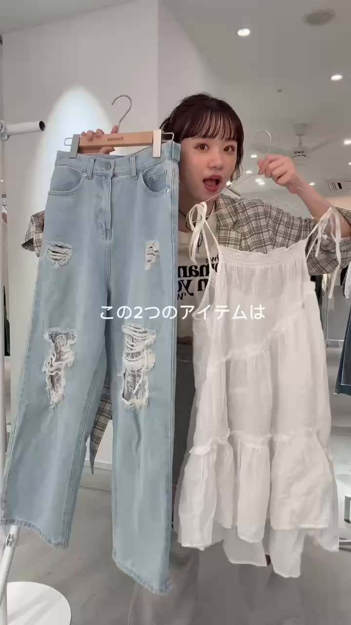 低身長サイズ/2サイズ展開/ウエスト調節可】レースデニムパンツ