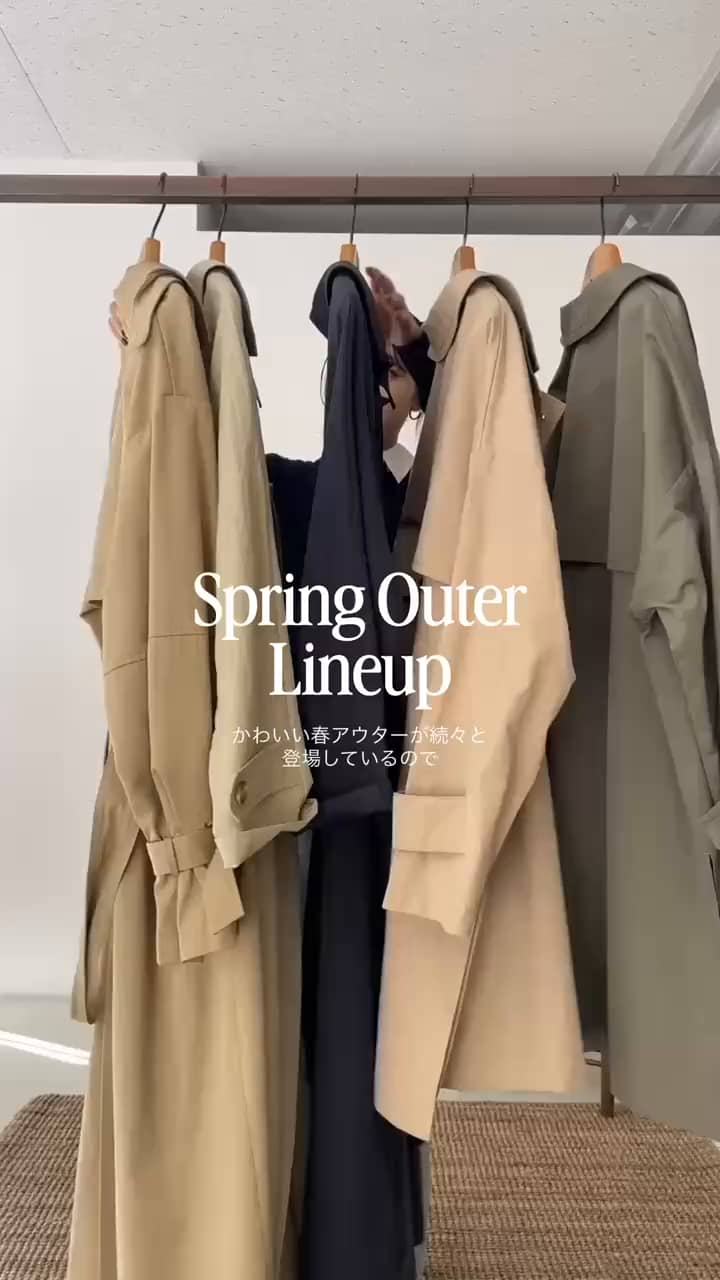 2サイズ展開/春アウター】リネン混タンブラーステンカラーコート