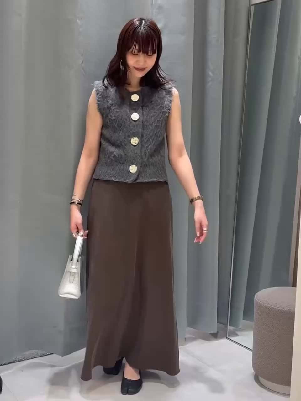 ビックボタン起毛ファーベスト | NOLLEY'S(ノーリーズ)レディース