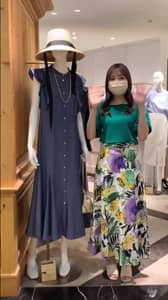 爽やかな素材感】シャンブレーマーメイドシャツワンピース | La