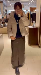thevon 裾ドロストショールカラーショートダウンジャケット ブラック 裾ドロストショールカラーショートダウン | Thevon.(ゼヴォン