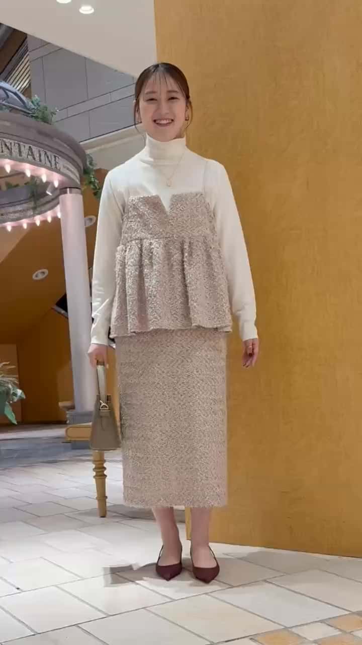 セットアップ対応》ウォッシャブルフェザーチュールキャミブラウス