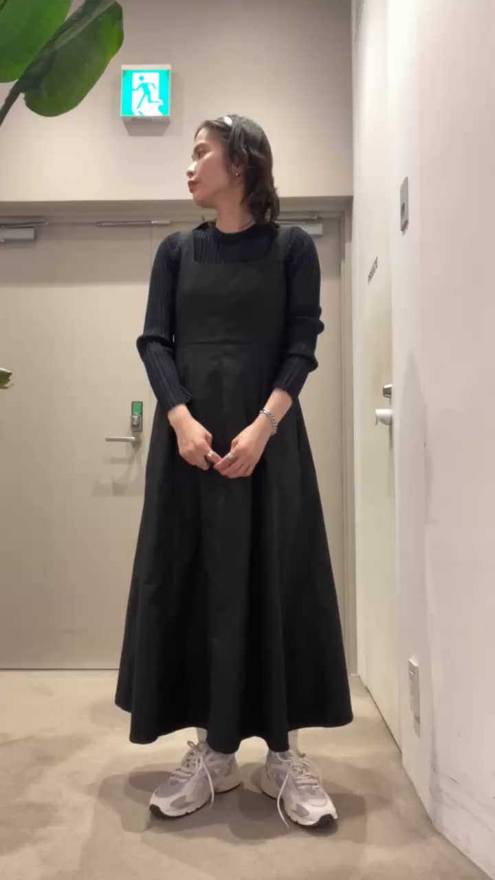 ポリエステルツイル フレア ワンピース
