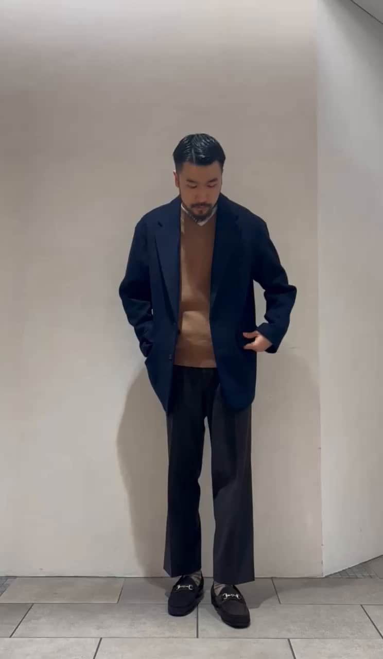 TR ウールブレンド ストレート パンツ