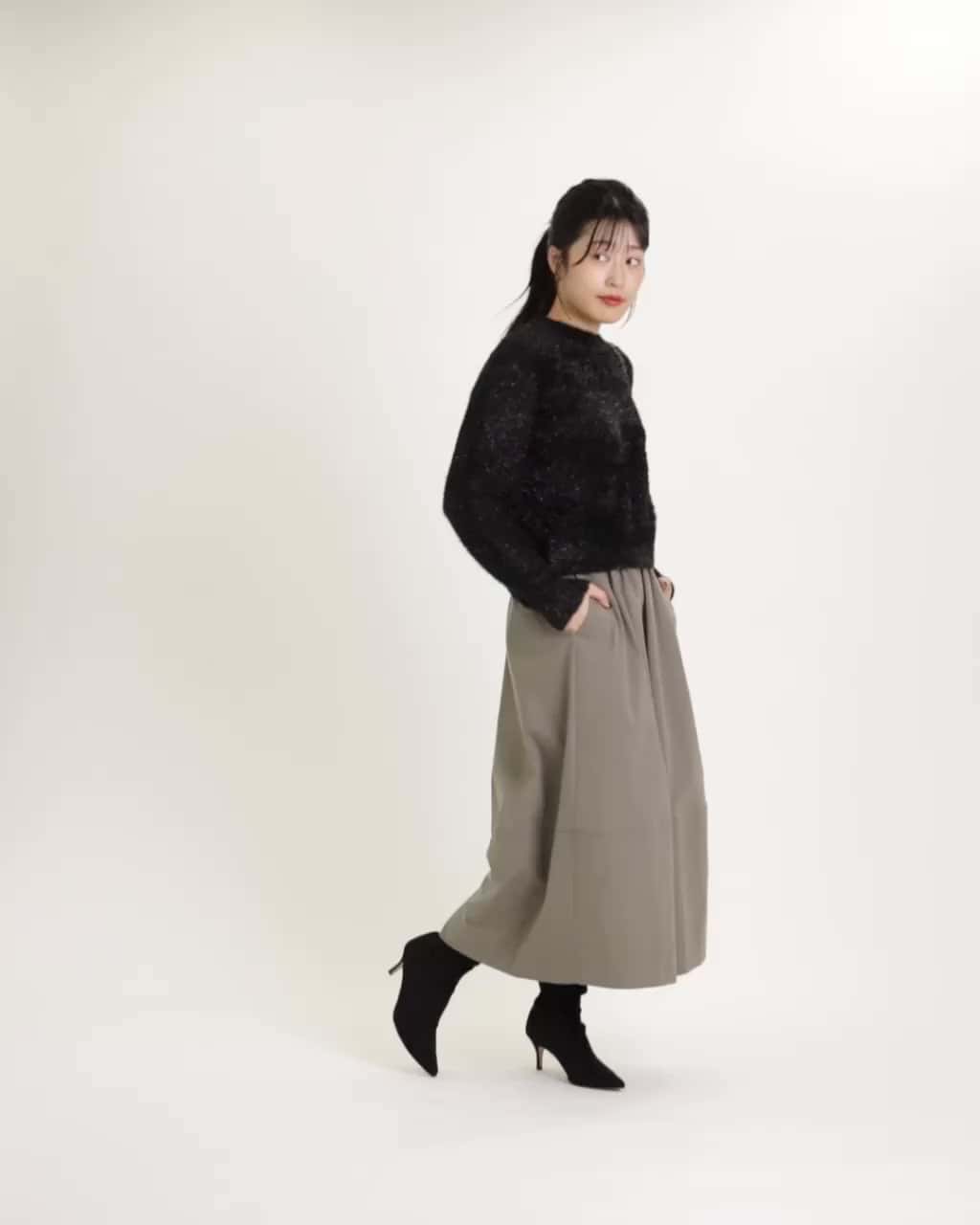 タスラン ステッチ コクーンスカート