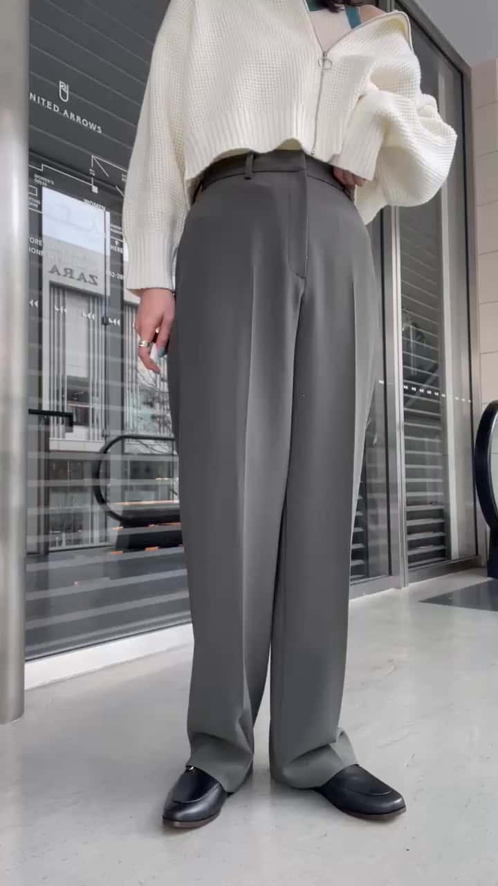 H＞ダブルクロステーパードパンツ