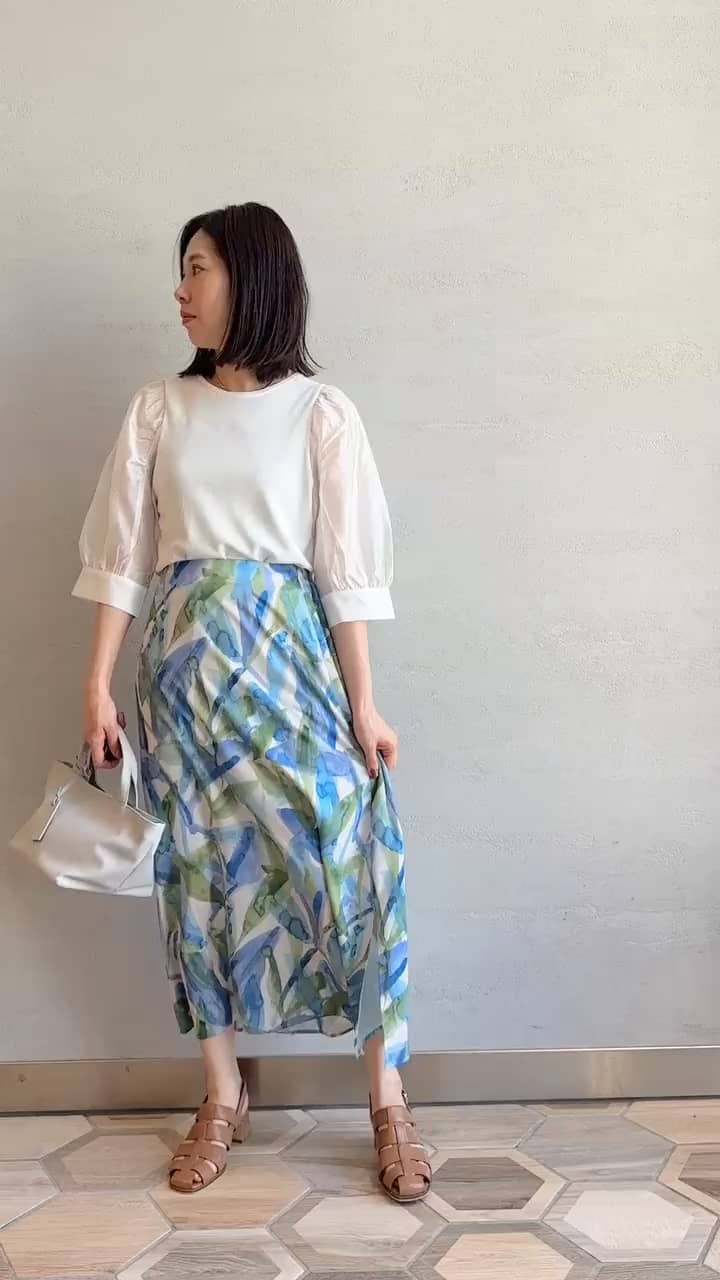 シアー ドッキング スリーブ プルオーバー ニット