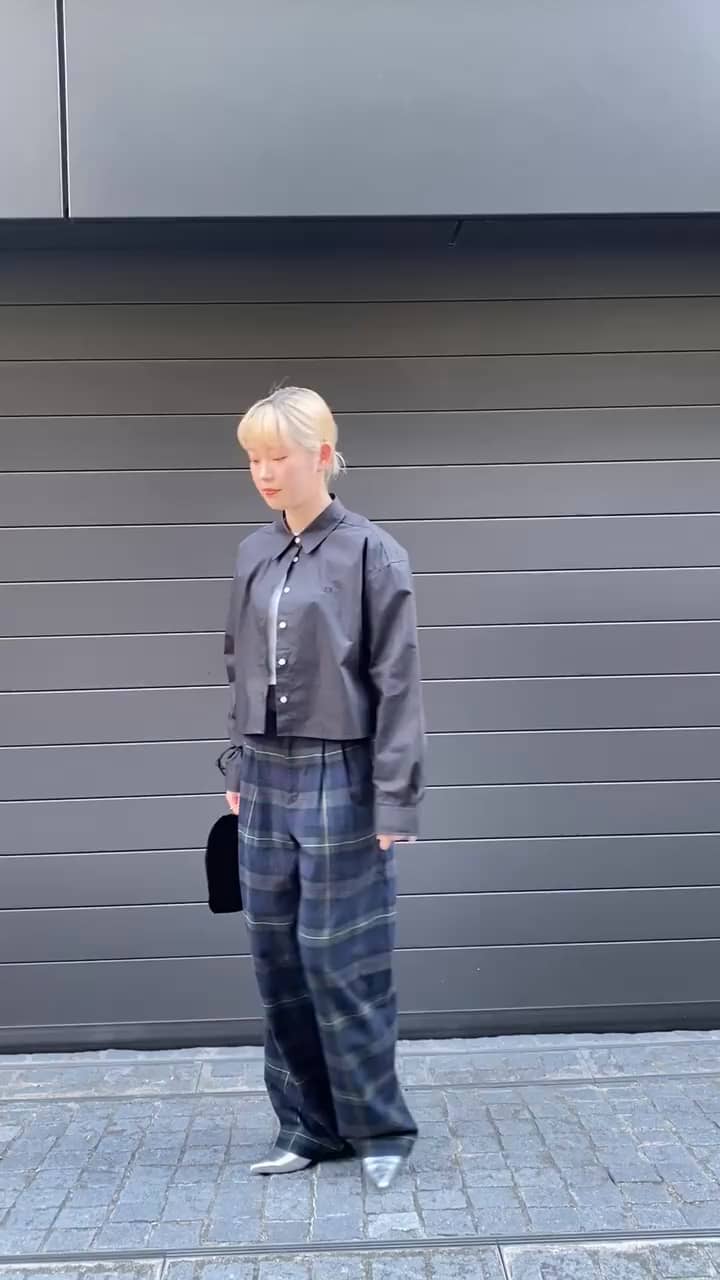 フランネルチェックワイドパンツ ―ウォッシャブル―