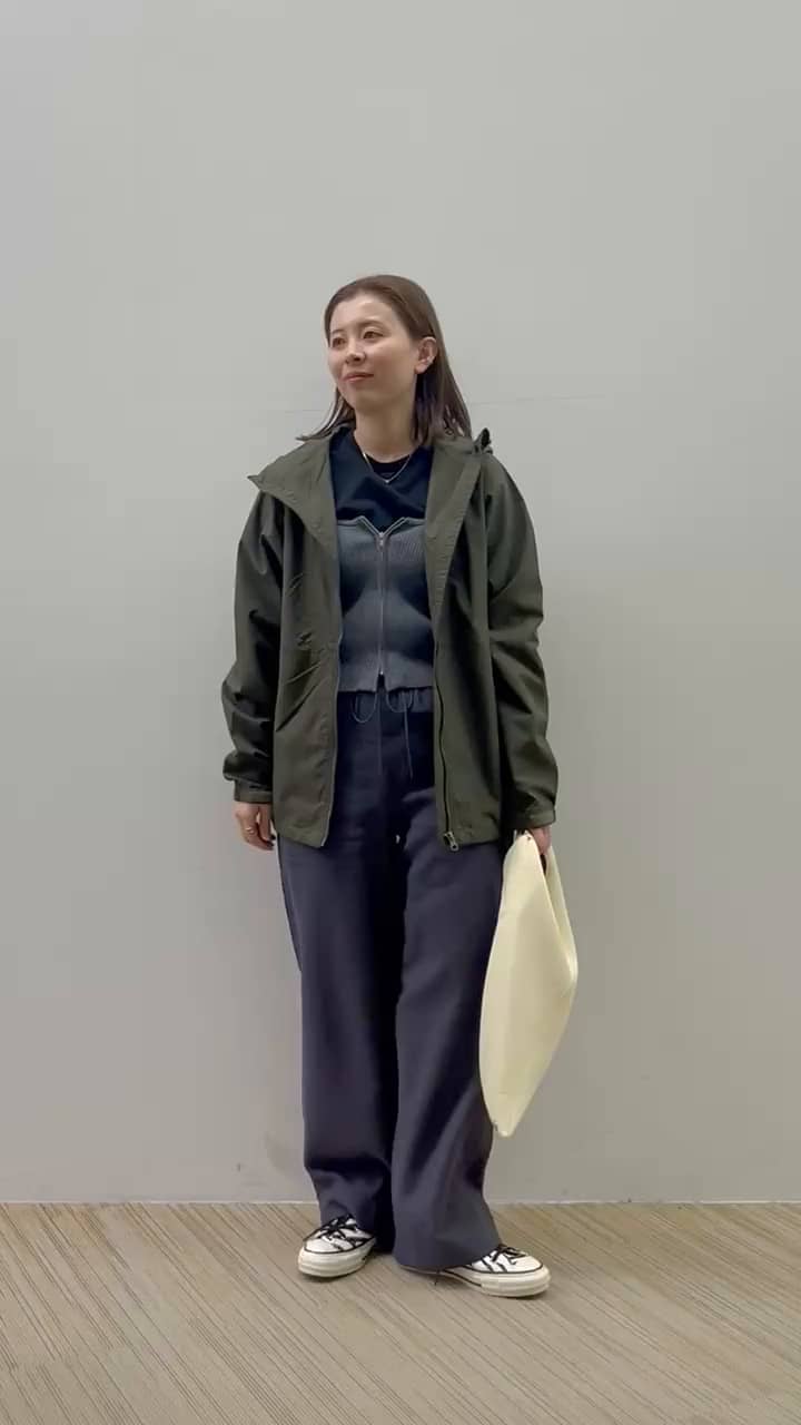 フロントジップ リブニットビスチェ ―ウォッシャブル―