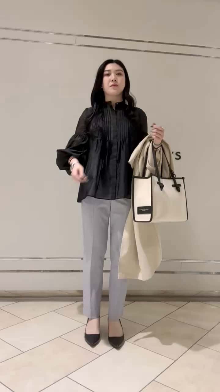 ポインテッドトゥ ソフト パンプス BLACK