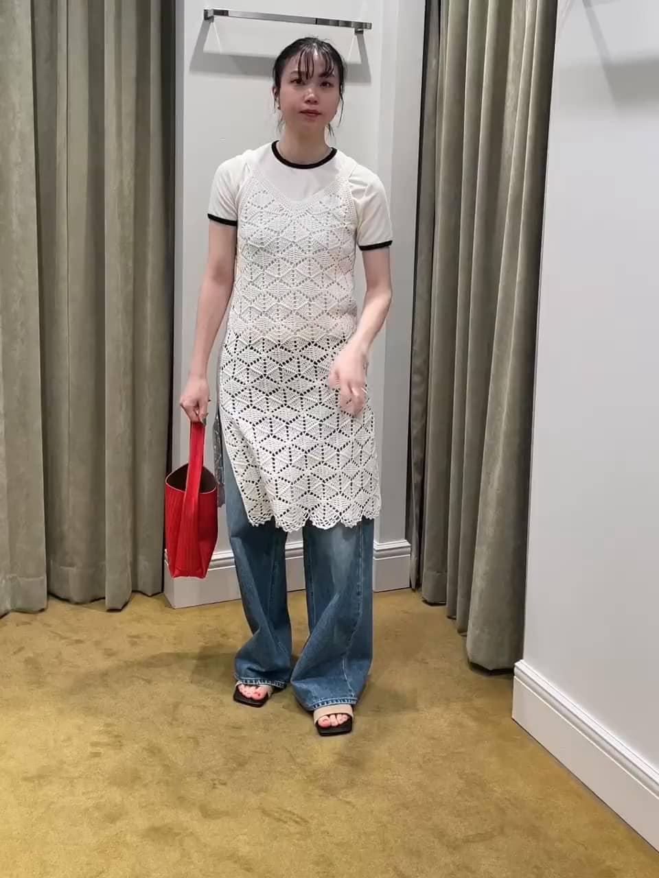 LOGAN knitting mills＞クロシェニット ワンピース