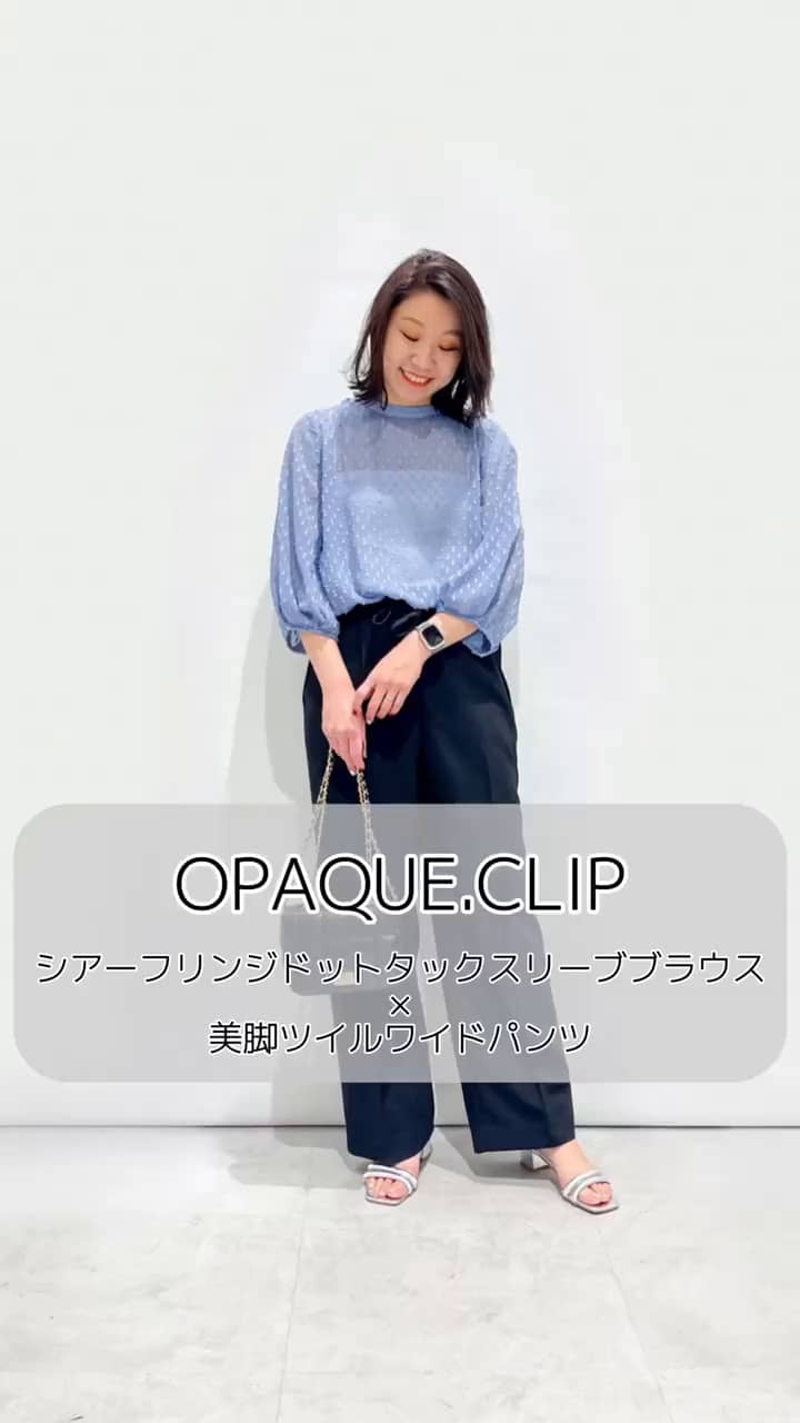 シアーフリンジドットタックスリーブブラウス【洗濯機洗い可