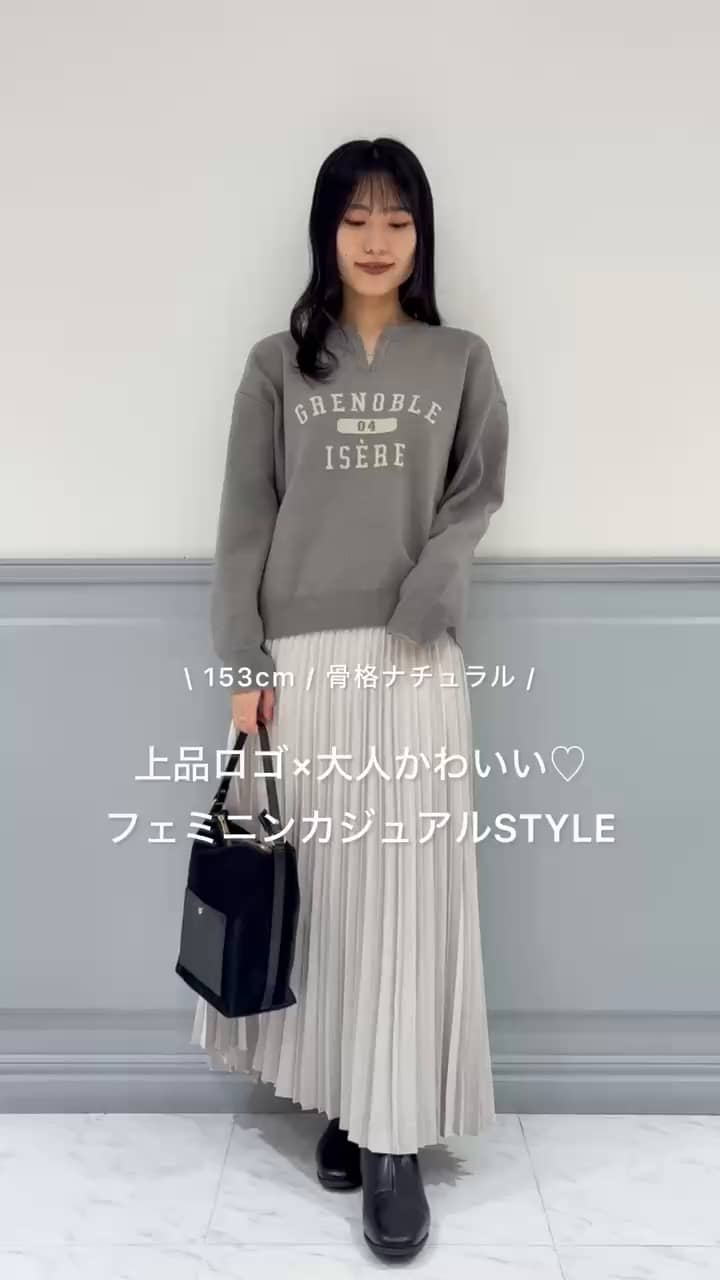 カレッジロゴキーネックニット（ニット/セーター） | grove（グローブ