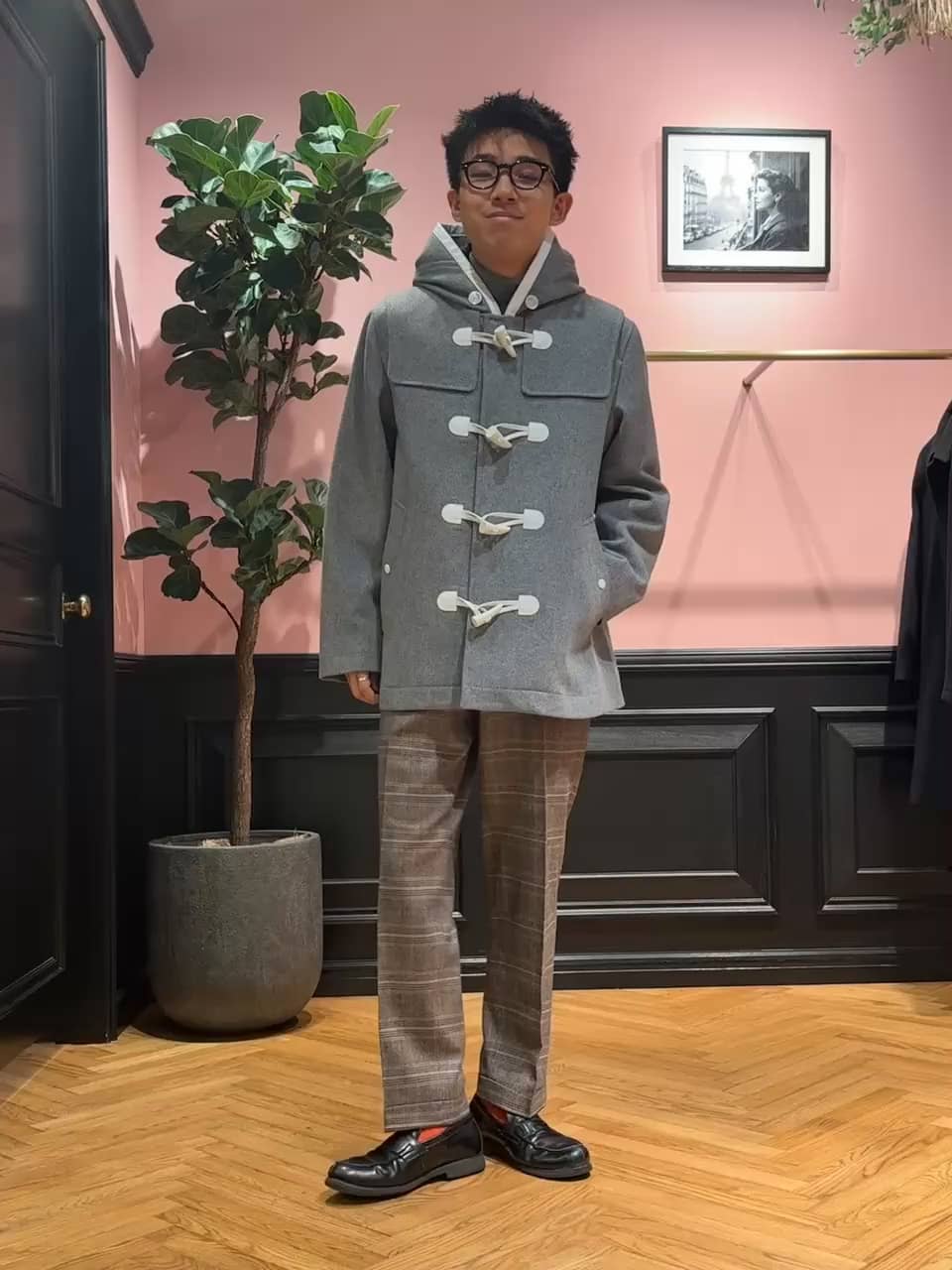 Safari12月号掲載】グレー メルトンダッフルジャケット（ダッフル