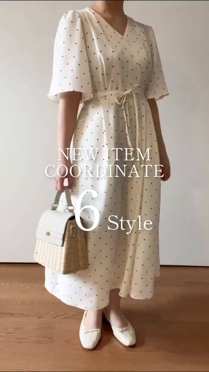 Couture Dept paris 大きな水玉 ドット カシュクールワンピース-