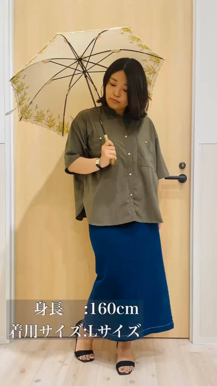 日傘/晴雨兼用】【because】ミモザ刺繍ロングアンブレラ（長傘
