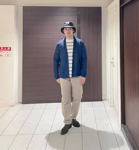 尾州織】メランジショールカラー カーディガン（カーディガン