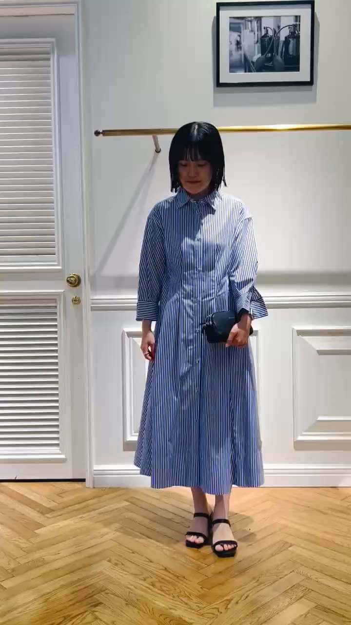 DRESSTERIOR ウエストシェイプストライプシャツワンピース36 DRESSTERIOR（ドレステリア）の「◇ウエストシェイプストライプ