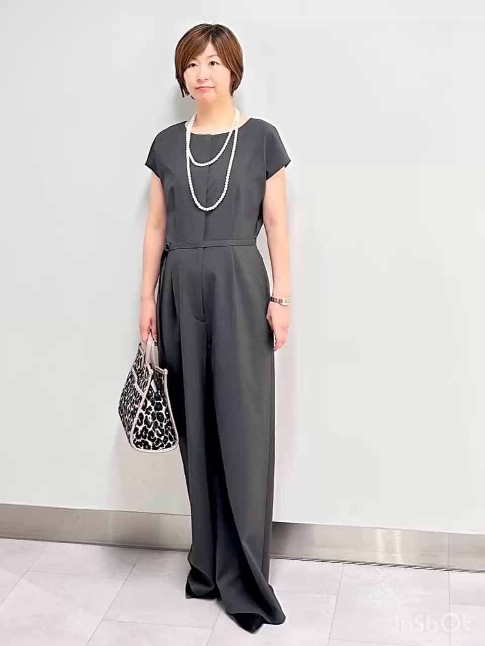 きれいめ/オールインワン】梳毛調合繊コンビネゾン（オールインワン