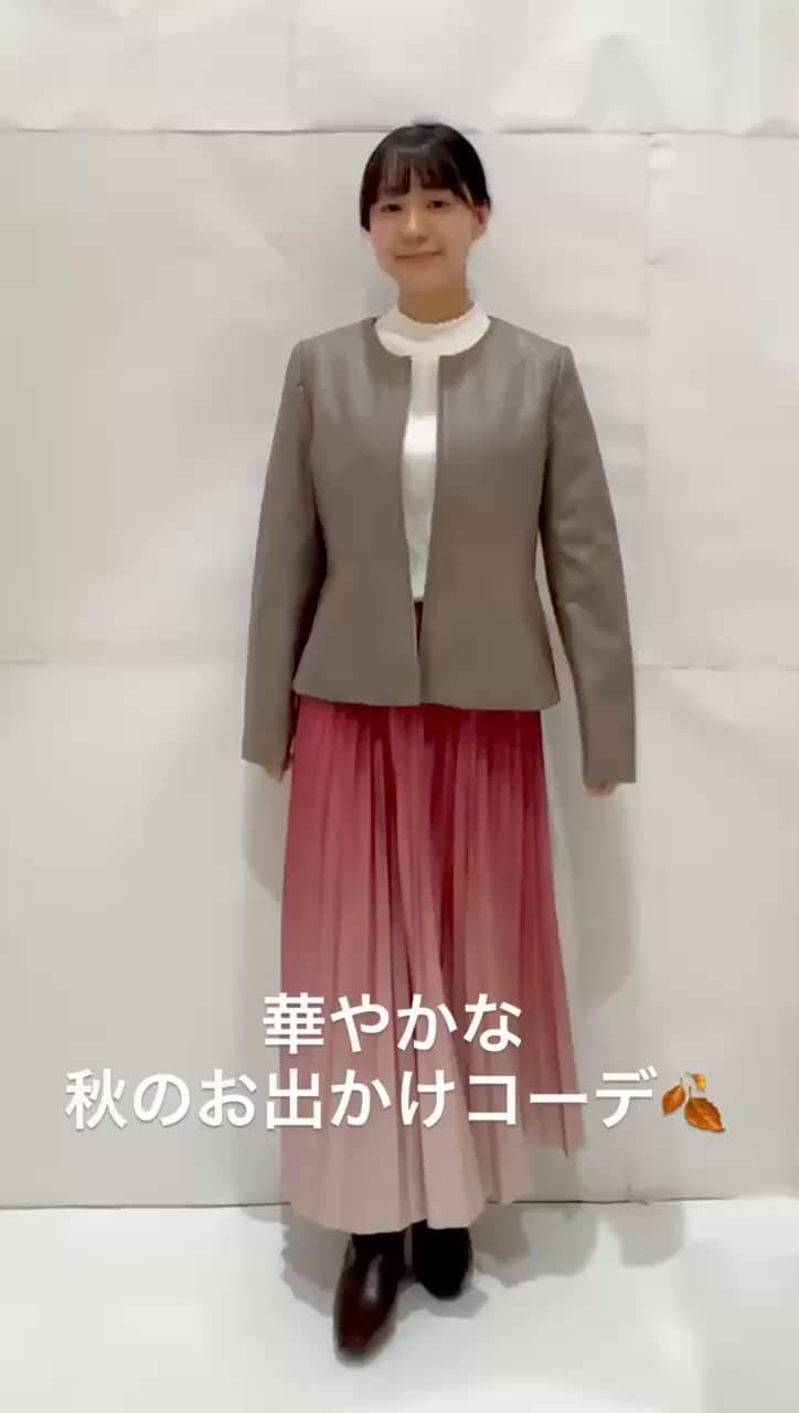 レザー調ストレッチペプラムジャケット【洗える】（ノーカラー