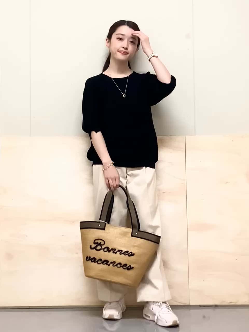 刺繍BIG雑材トートバッグ（トートバッグ） | THE SHOP TK(Women