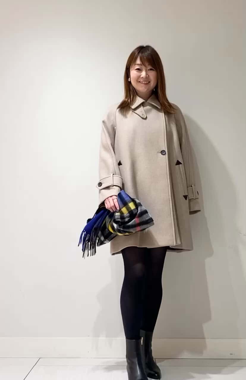 大人百花冬号掲載 モデル美香さん着用】ブラックセットアップ