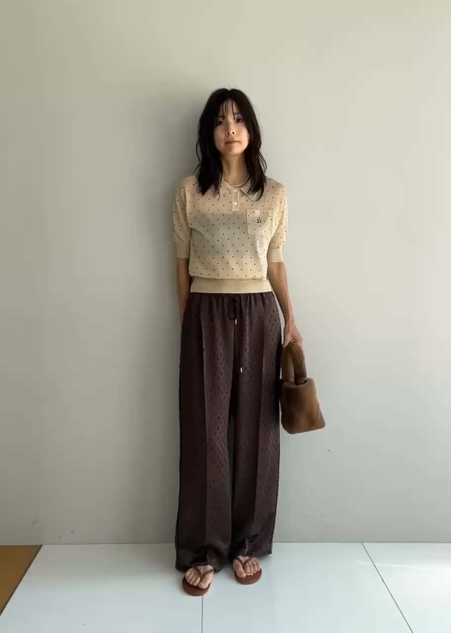 セットアップ可】ドビーサテンイージーパンツ（フルレングスパンツ