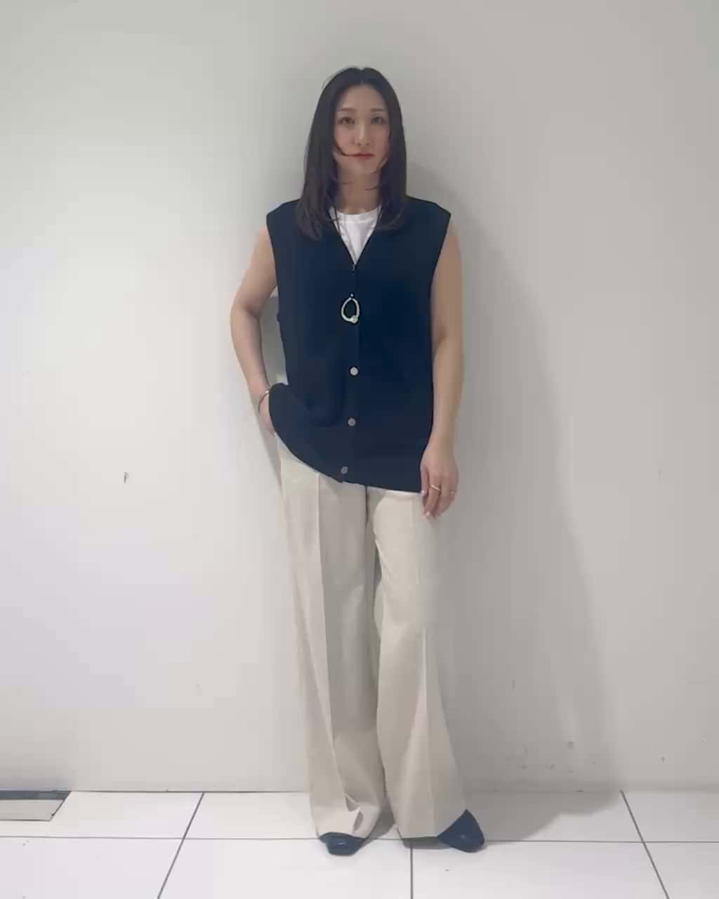 ベスト ジレ 春SALE！「コットンペーパー素材」ニットジレカーディガン レディース 春SALE！【コットンペーパー素材】ニットジレカーディガン