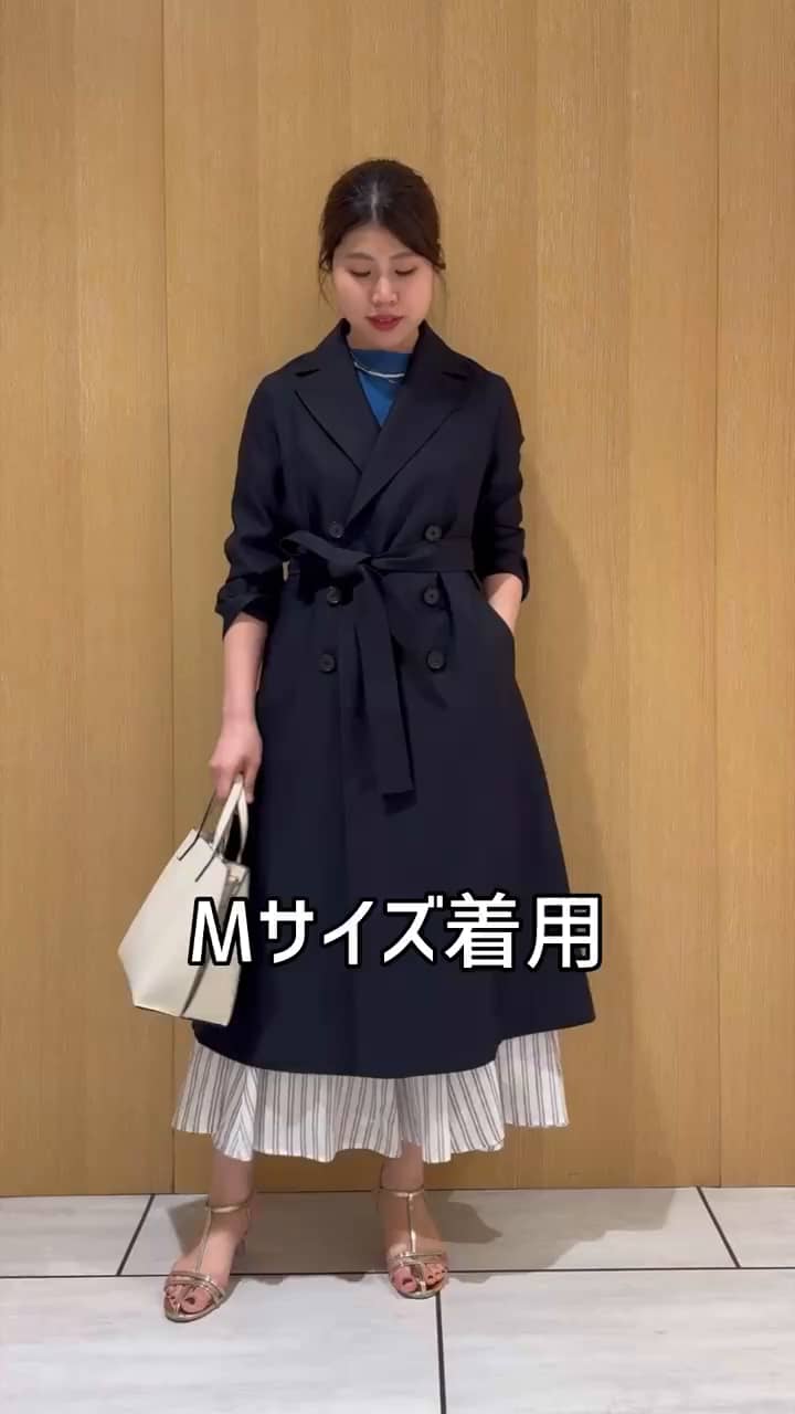 通勤&フォーマルシーンにもオススメ】バックサテン トレンチ 通勤&フォーマルシーンにもオススメ】バックサテン トレンチ