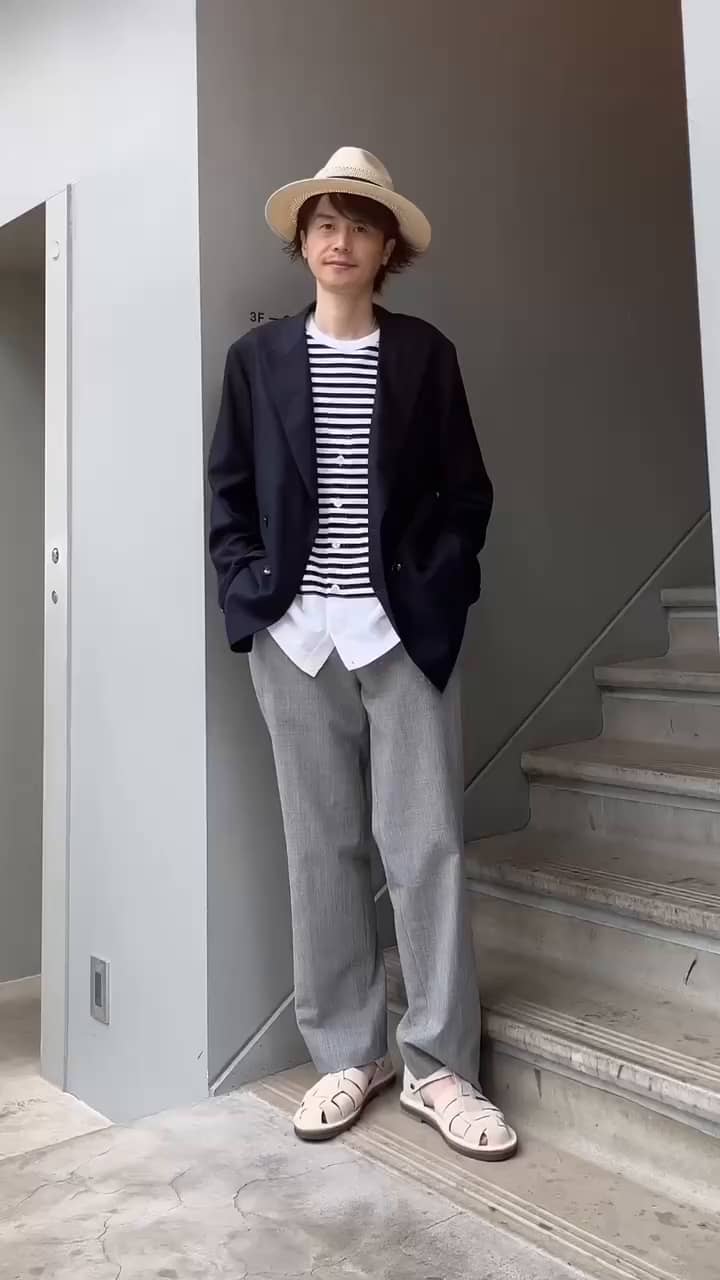 THE FLAGSHIP】ウールモヘヤ メッシュ ダブルブレステッド