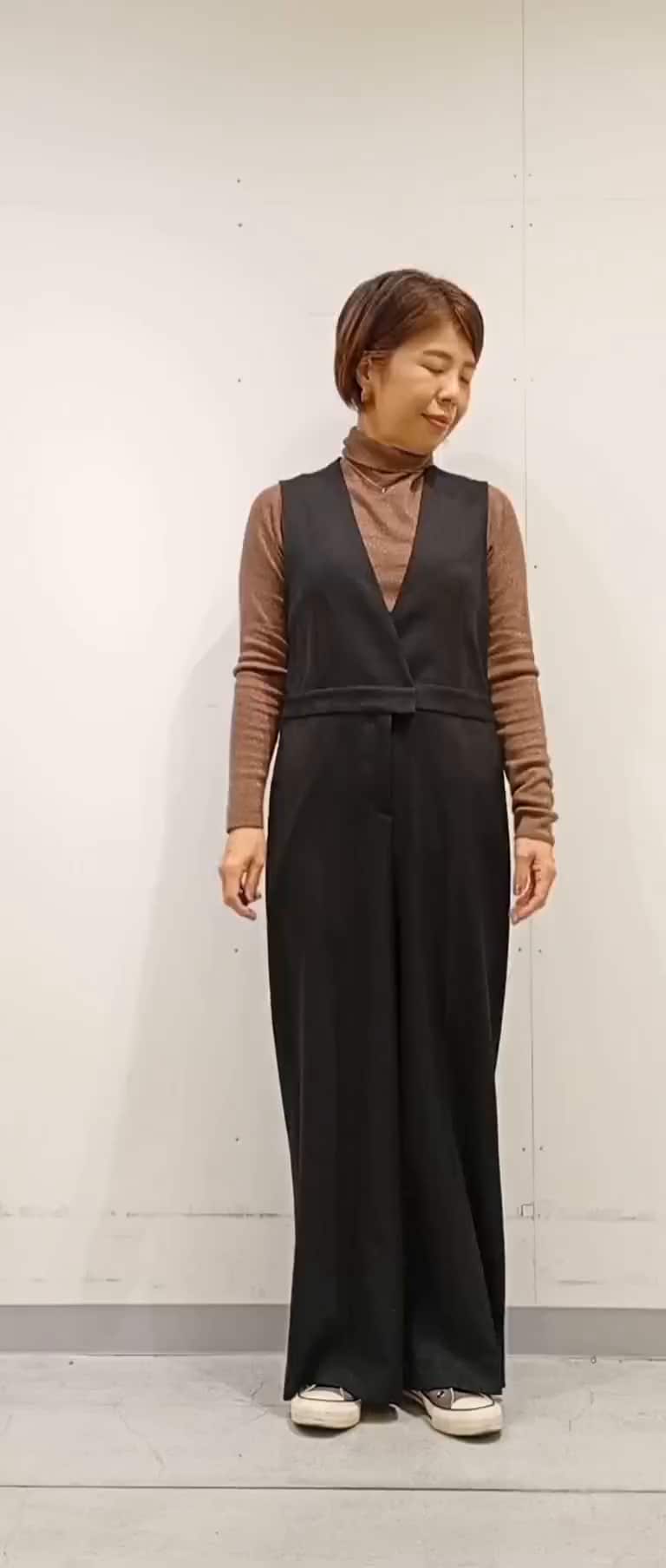 トレンド／スタイルアップ】ストレッチコンビネゾン（オールインワン