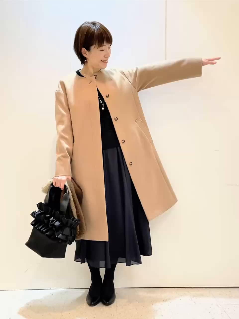 リバーシブルフェイクファーストール（ストール・マフラー