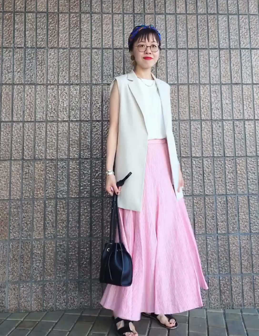 洗える/UVケア/接触冷感/SETUP可能】麻調ロングジレ 洗える/UVケア/接触冷感/SETUP可能】麻調ロングジレ