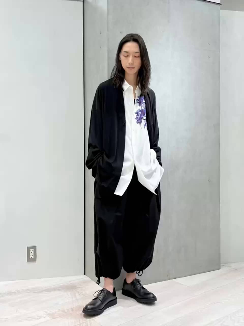 Y's for men yohji yamamoto 紺 サイドデザイン テパードパンツ