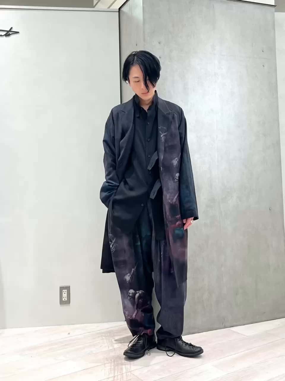 8TUCKS PRINT PANTS(S Black): Yohji Yamamoto POUR HOMME｜THE SHOP 