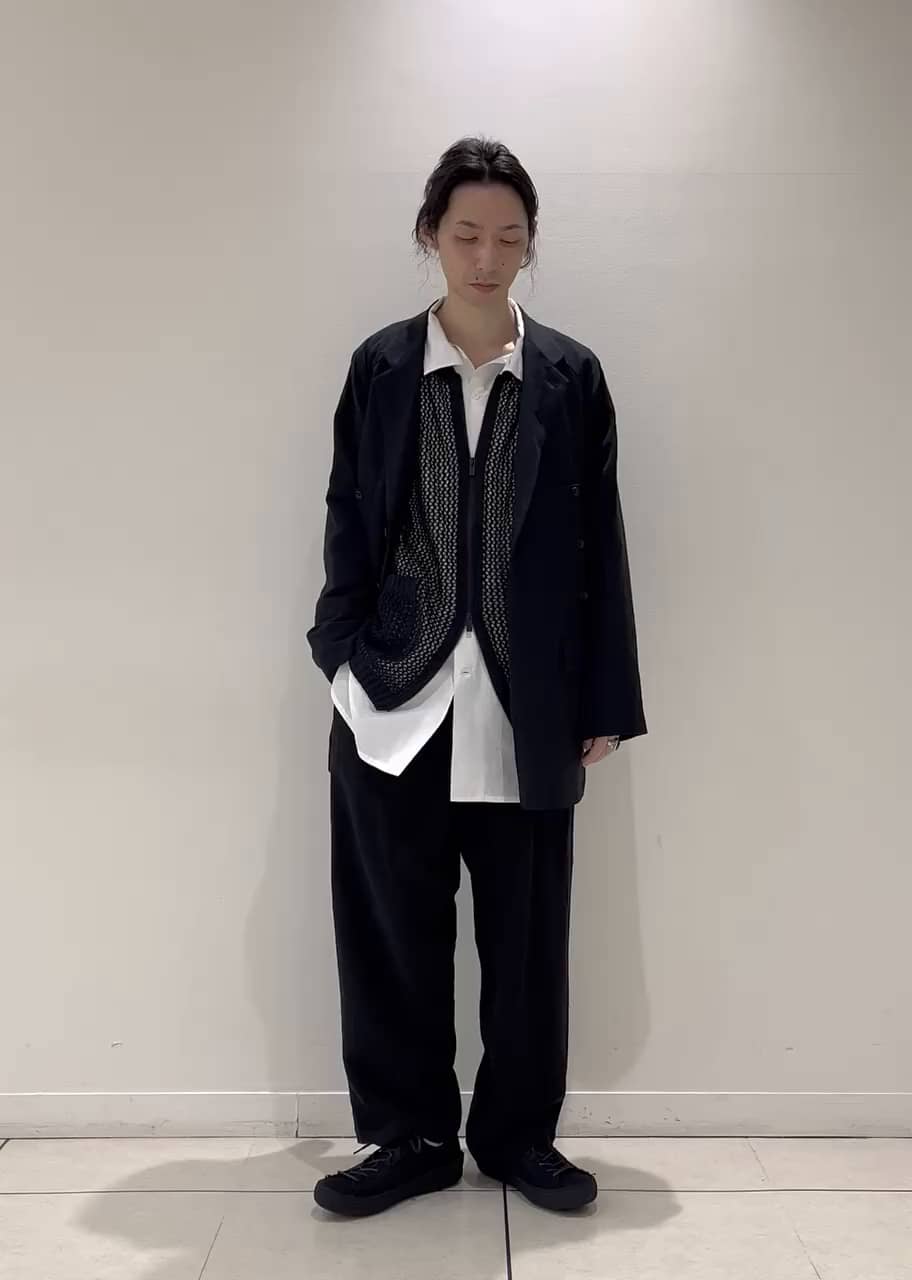 100/2 BROAD J-WIDE STAND B(S White): Yohji Yamamoto POUR HOMME 