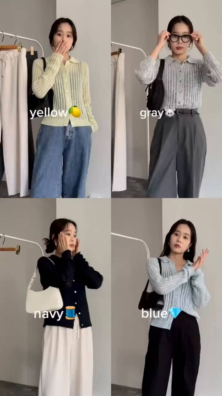 2024.08.07 新作カーディガンでカラー別コーデ紹介🤍 サムネイル画像